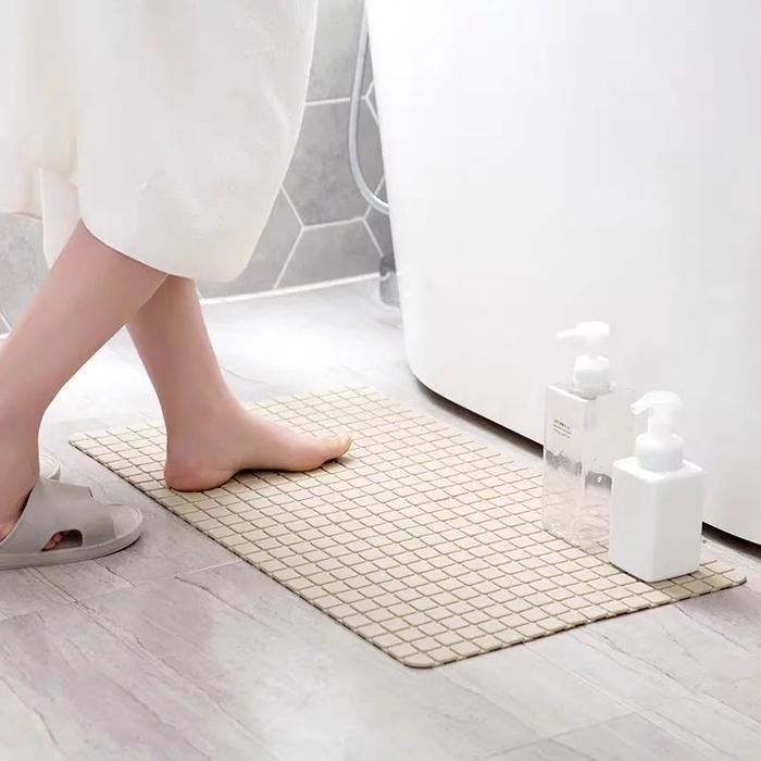 SUDOKU Shower Bathroom Mat Keset Kamar Mandi PVC Anti Slip Suction Cup