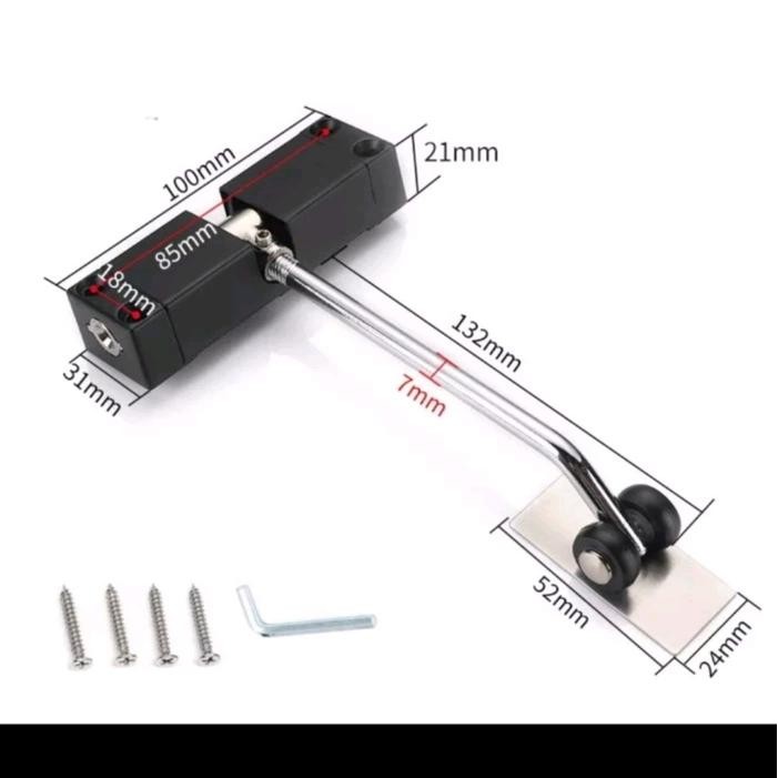 Door closer pintu kayu aluminium kaca per system