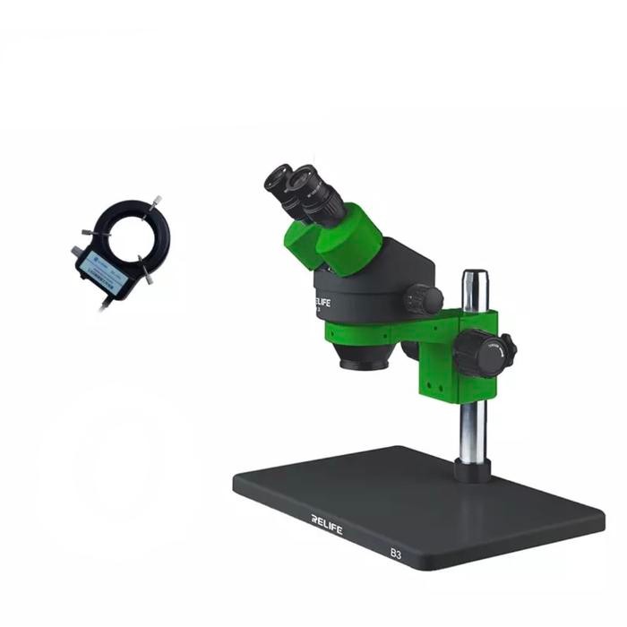 

MICROSCOPE MIKROSKOP BINOCULAR RELIFE RL-M3 ZOOM STEREO + LED LAMP