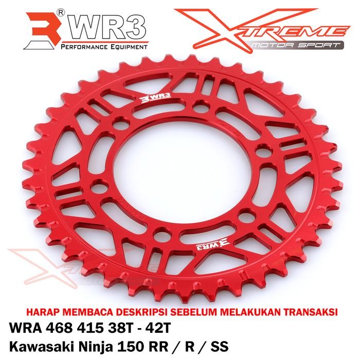 Gear Belakang WR3 Kawasaki Ninja 150 RR / R / SS 38T-42T WRA 468-415
