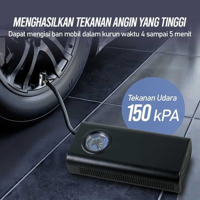 Otospirit- Eafc Pompa Ban Mobil Elektrik Inflator Portable 3000Mah