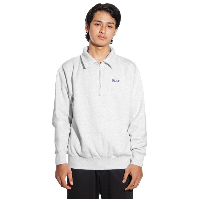 Ucla Embroidery Half Zip Jacket Terbaru