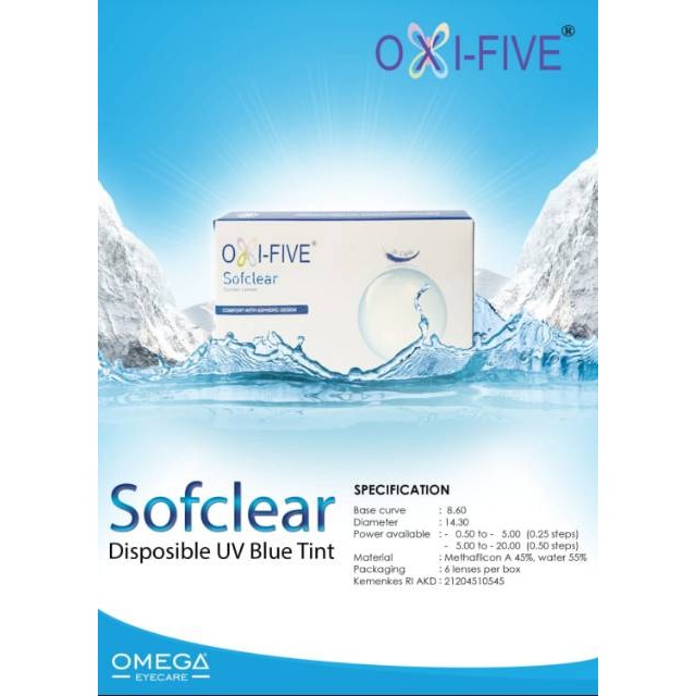 Softlens Oxifive Softclear / Softlens Bening Oxifive Bulanan s.d minus -10.00