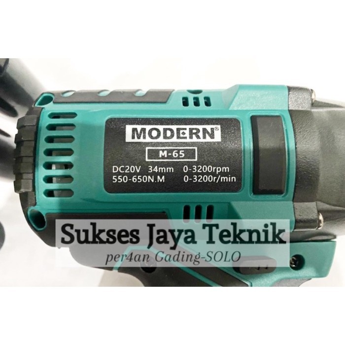 

IMPACT WRENCH 20 VOLT MODERN CORDLESS M65 MESIN BUKA BAUT BAN MOBIL