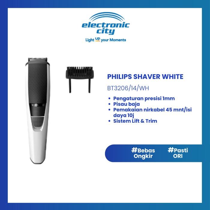 Philips BT3206|14 Beardtrimmer Series 3000 Pencukur Jenggot Elektrik