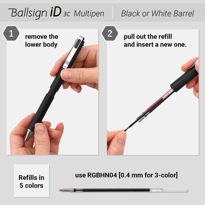 

Ready- Sakura Ballsign Id 3C Multipen Ballpoint Gel Pen Retractable Pulpen