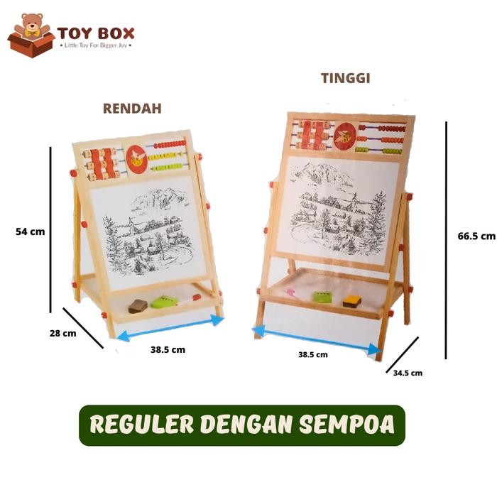 

Ready- Reguler (Tanpa Sempoa) Papan Tulis Anak 2 Sisi Blackboard + Whiteboard
