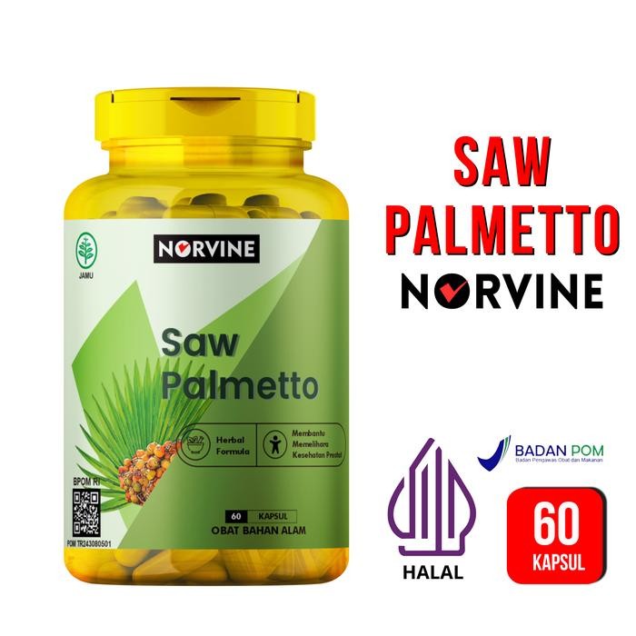 OBRAL NORVINE SAW PALMETTO HERBAL ISI 60 KAPSUL HALAL BPOM GV802