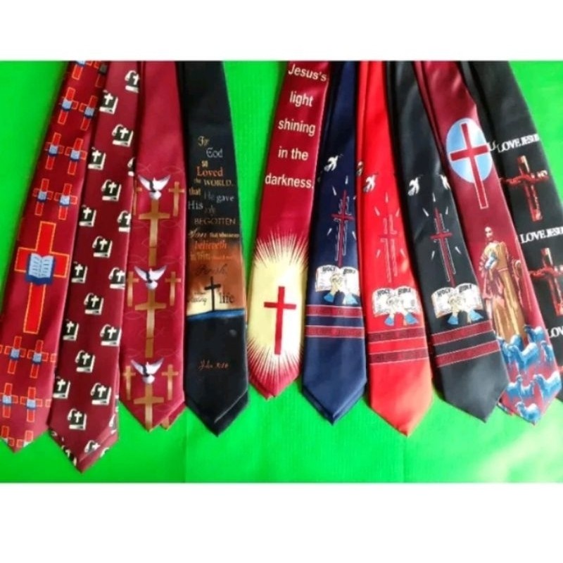 Dasi motif rohani dasi salib 3, inch