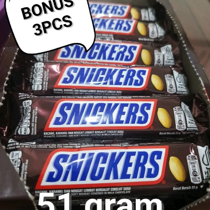 SNICKERS CHOCOLATE 51 gr snickers coklat 51gr