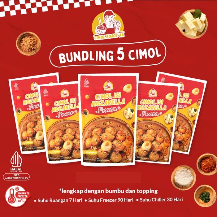 

Paket Mukbang 5 Cimol Bojot AA Isi Mozzarella Daun Jeruk Frozen Food Instant
