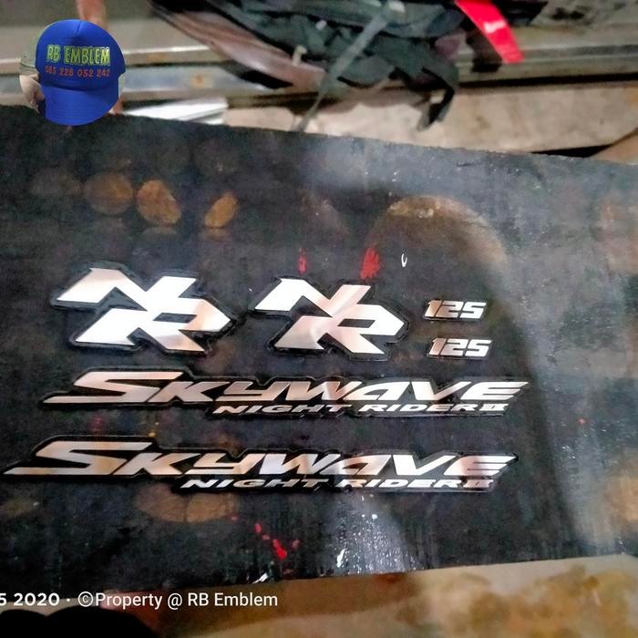 emblem skywave bahan stainless