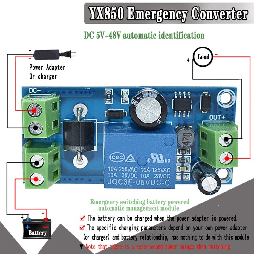 Purvisco - Module Modul Switching Power Supply SMPS PSU 5V - 48V Universal 24V 12A AC-DC AC - DC