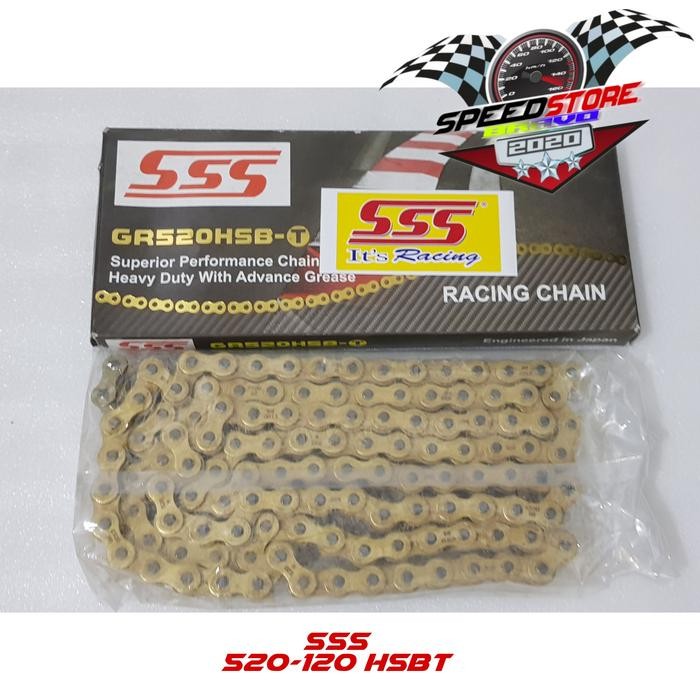 Rantai 520 120L Sss Hsbt R25 Cbr250 Rr Mt25 Gold