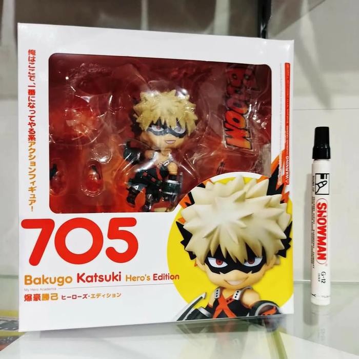 mainan action figure nendo 704 bakugo katsuki hero's edition Nendoroid