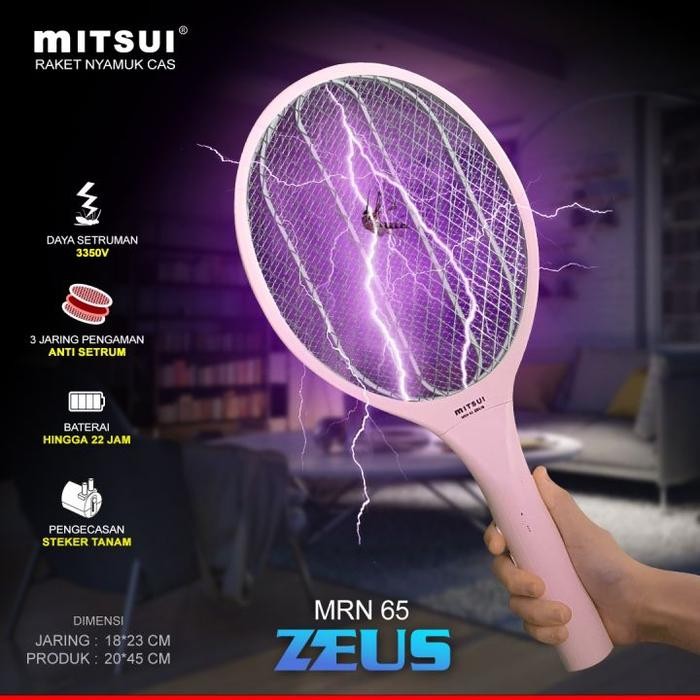 Raket Nyamuk Listrik Mitsui Zeus MRN 65 Pembasmi Nyamuk Listrik