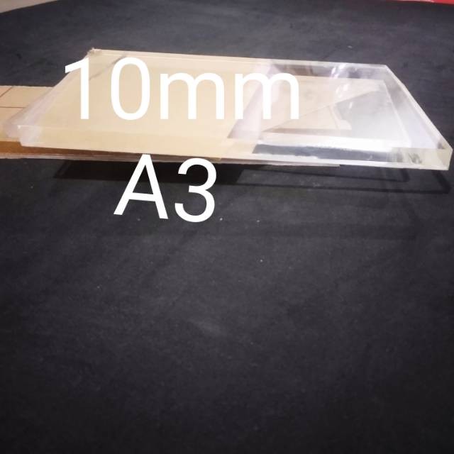 

Acrylic akrilik lembaran 10mm ukuran A3 (42x30cm)