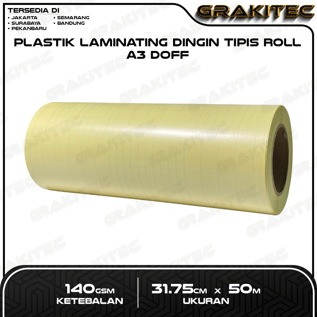 Plastik Laminasi Dingin ROLL A3 50 METER DOFF & GLOSSY