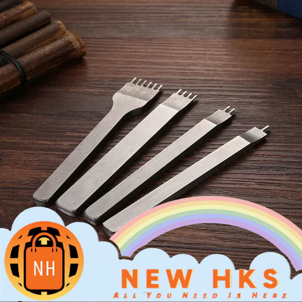 

1set Alat Pelubang Kulit Leather Craft Hole Punches Stitching Tool 1 2 4 6 Lubang Ikat Pinggang