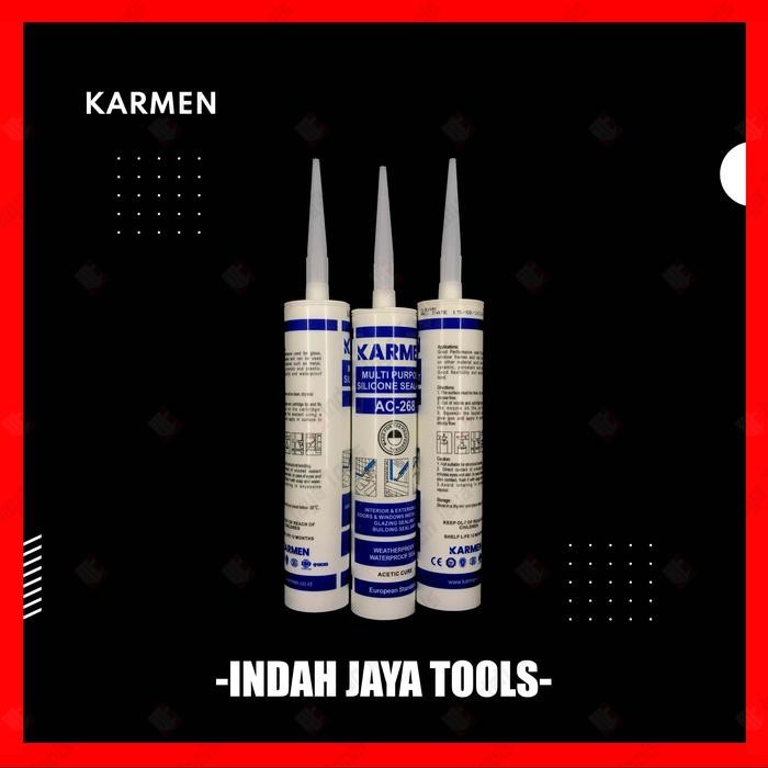 KARMEN Silicone Sealant Botol Lem Kaca rium Silikon Perekat Tape *