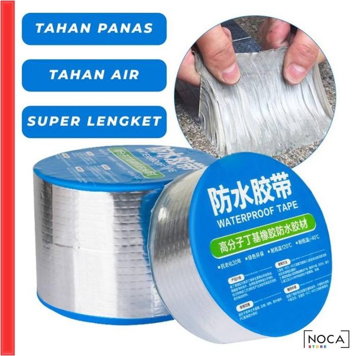 Lakban Anti Bocor Aluminum Foil Tape Wateroof Lem Perekat Anti Air *