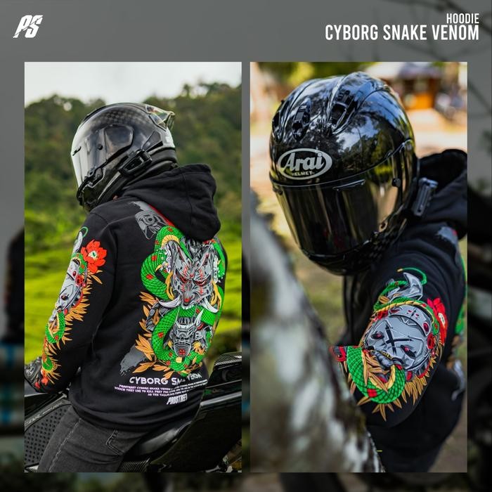 ORIGINAL.. HOODIE PROSTREET CYBORG SNAKE VENOM NEW ORIGINAL