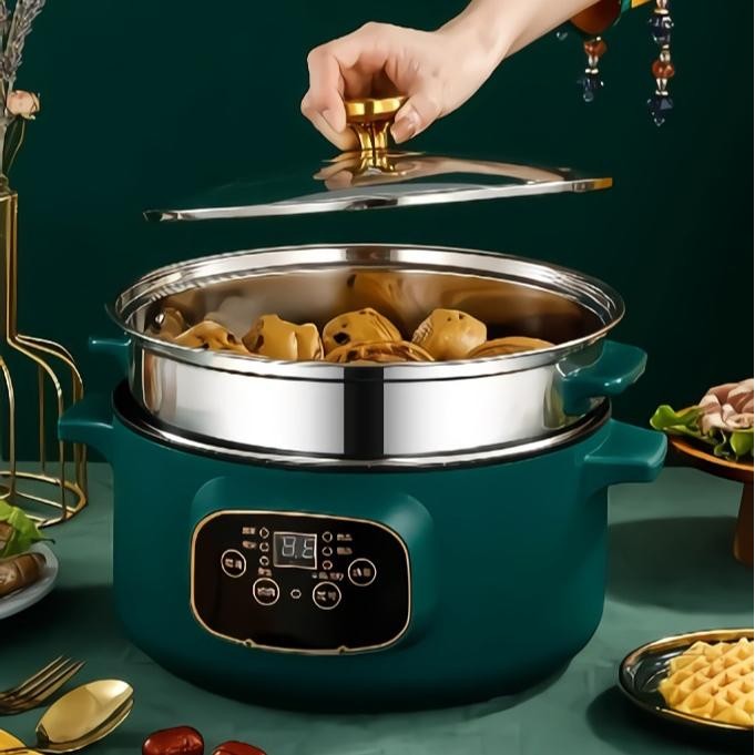 SendToday- Panci Listrik Steamer Jumbo 3.2 L / 26 Cm / Panci Listrik Serbaguna