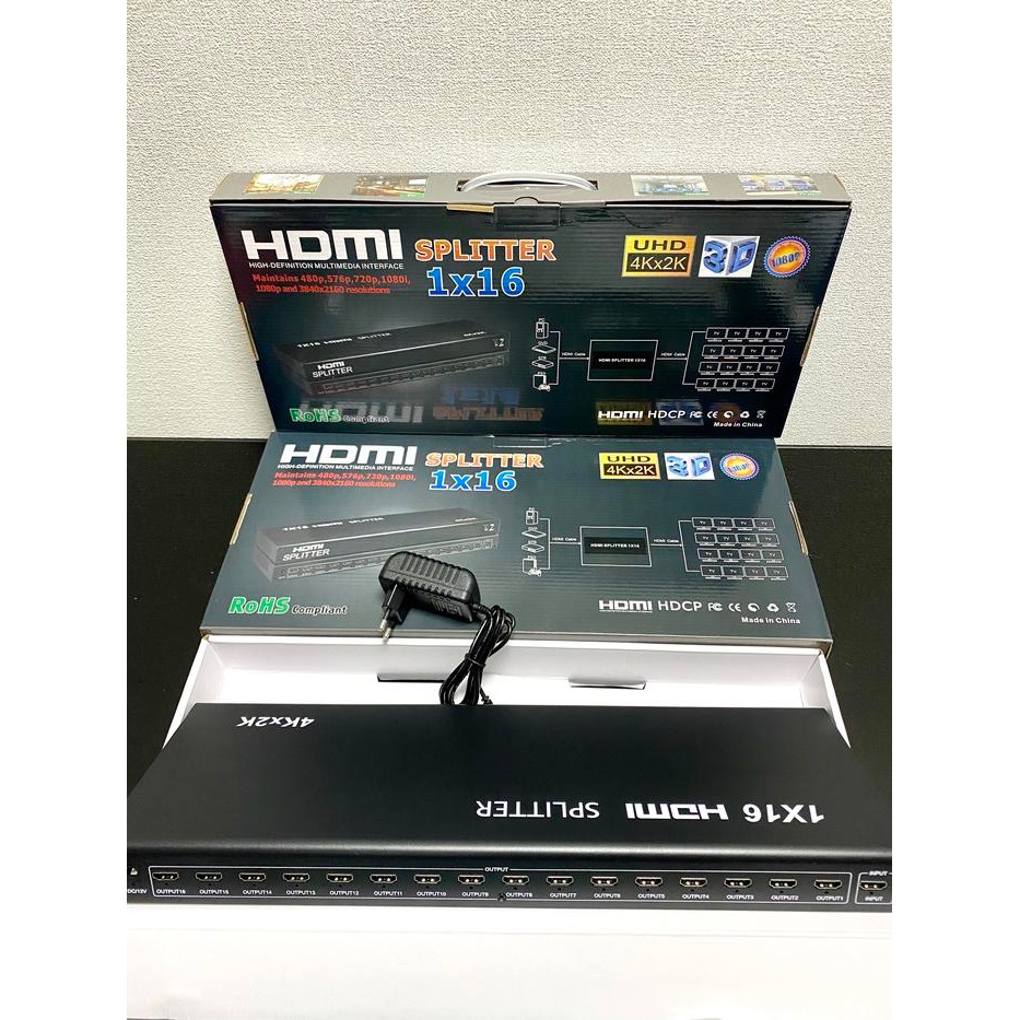 SendToday- Hdmi Splitter 16 Port / Hdmi Splitter 16Port 1080P Full Hd 1-16
