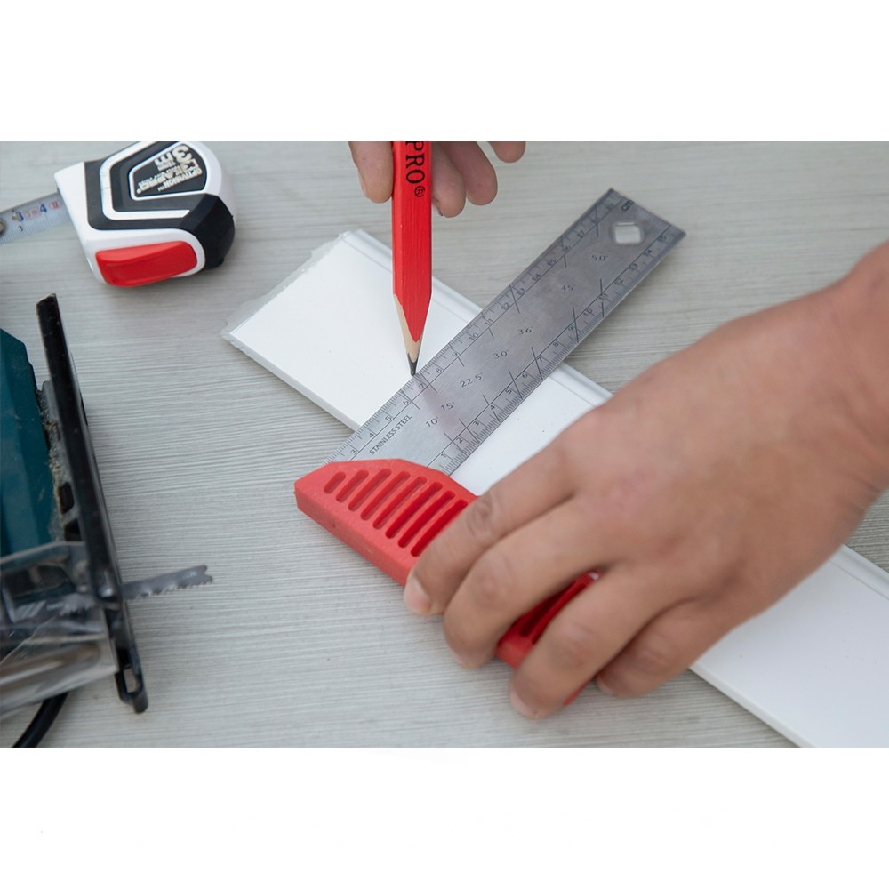 

Kapro 309 Penggaris Stainless Steel + mer Handle + Pengukur Sudut LEDGEND SQUARE