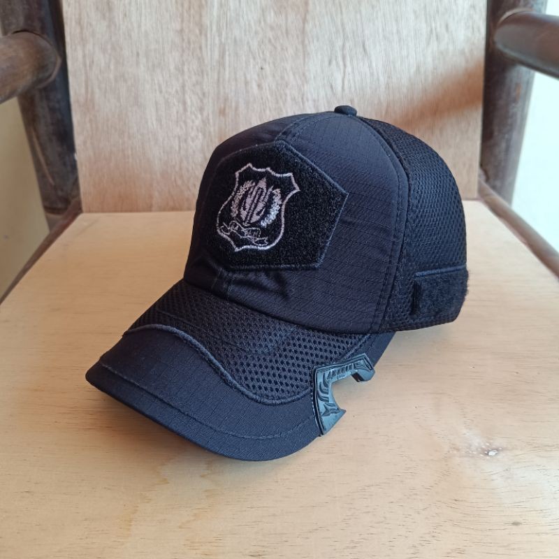 topi coak tactical hitam security satpam combinasi ripstop cotton mess jaring baseball caps velcro
