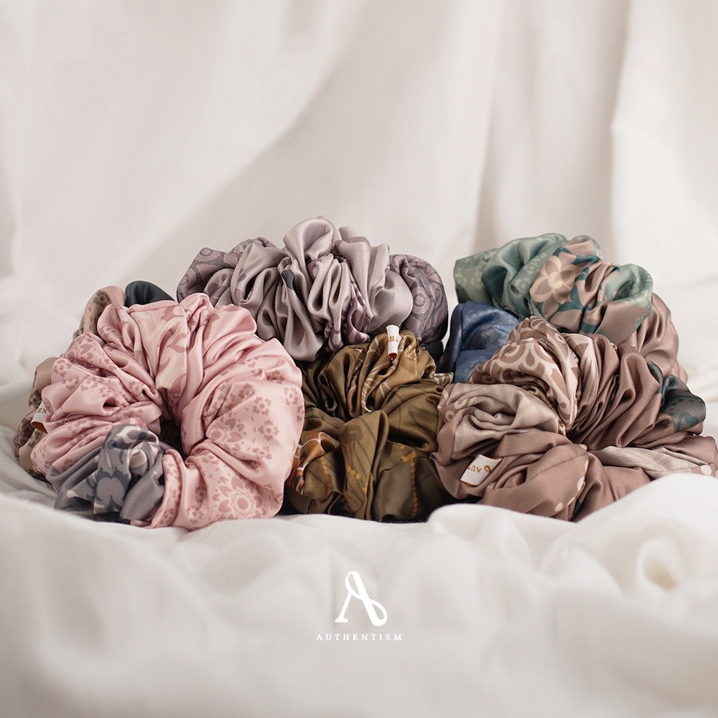 Authentism Hijab PATTERN PLAIN SCRUNCHIE