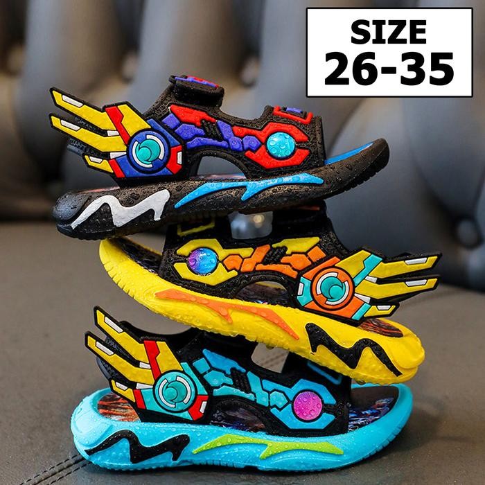 TapakKecil- Okaybaby B119 (26-35) Sandal Import Robot Transformers Anak Laki-Laki
