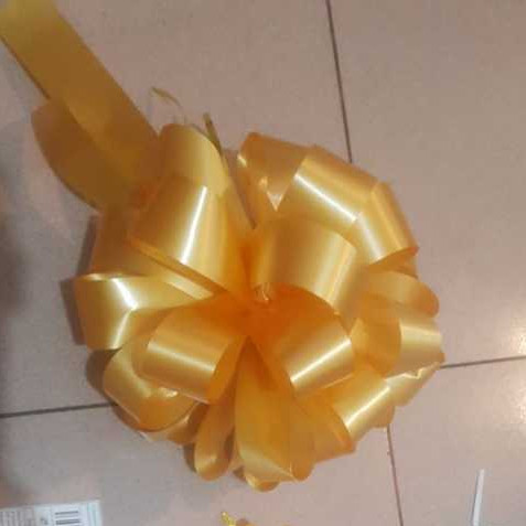 

Pita peresmian 3 pompom plastik besar kecil 1 warna set ting