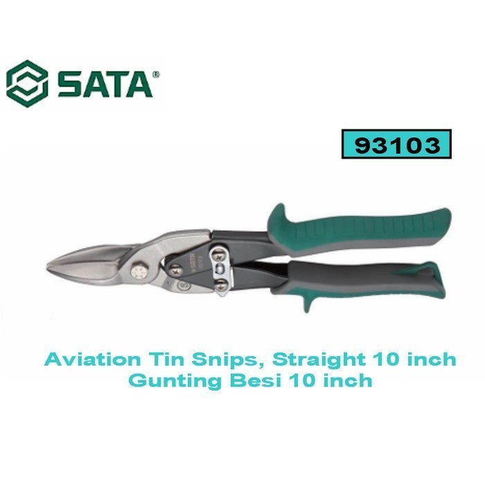 

SATA 93103 ting Besi 10 Inch Lurus - Aviation Tin Snips Straht