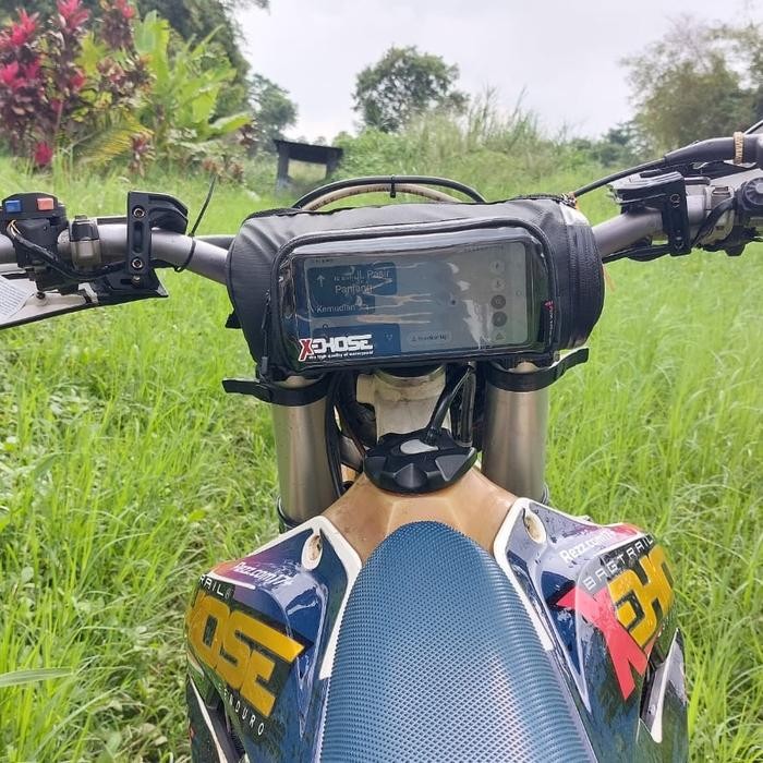 Tas Stang Motor Xdhose Handlebar Bag Transfaran Gps, Hp Android Waterproof Trail Adventure Enduro