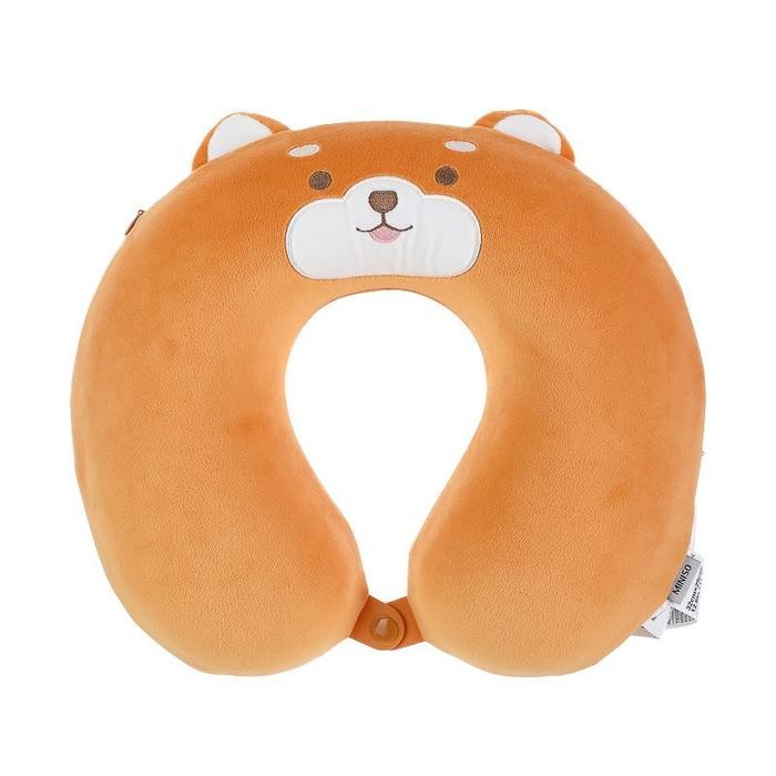 Bantal Leher Bantal Travel Motif Hewan Lucu By MINISO JAPAN