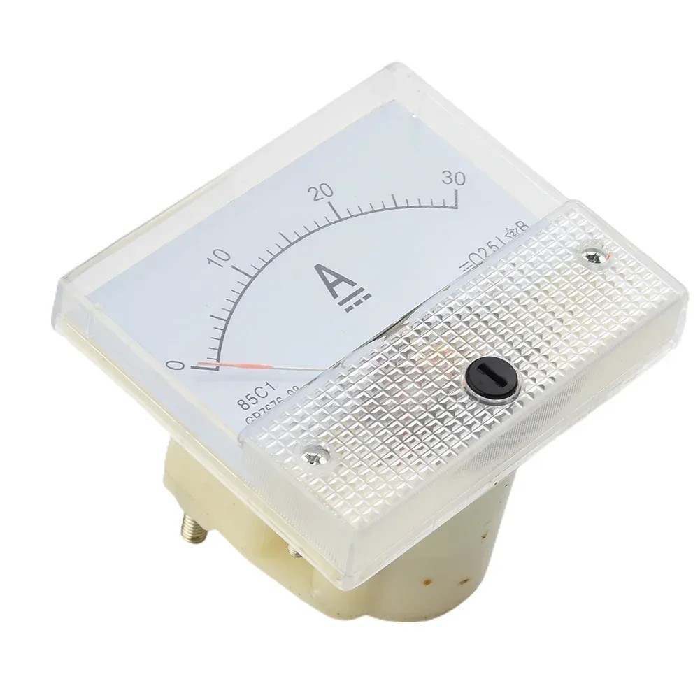 Analog Ammeter Ammeter Panel Analog 1pcs 64*56mm Electronic Components Plastic White To Measure Elec