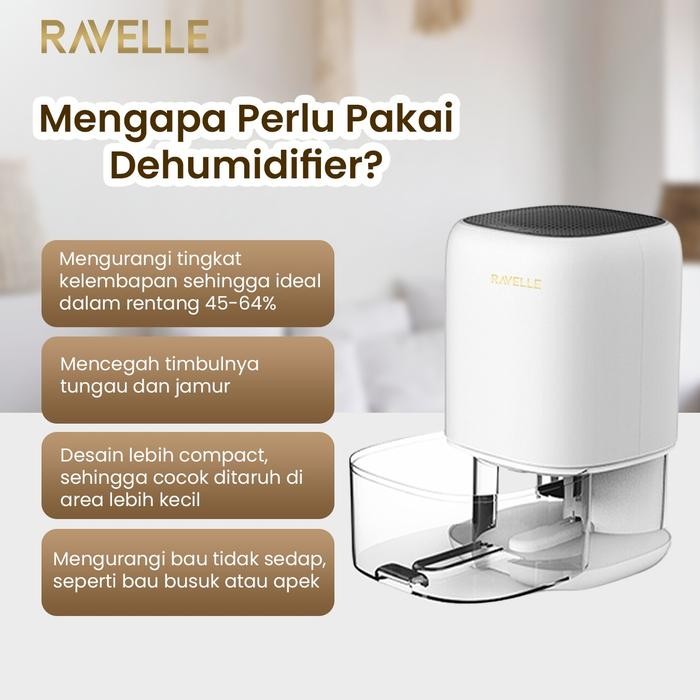 RAVELLE AVELIS DEHUMIDIFIER 1L PENGATUR KELEMBAPAN UDARA ELEGANCE IN EVERY BREATH