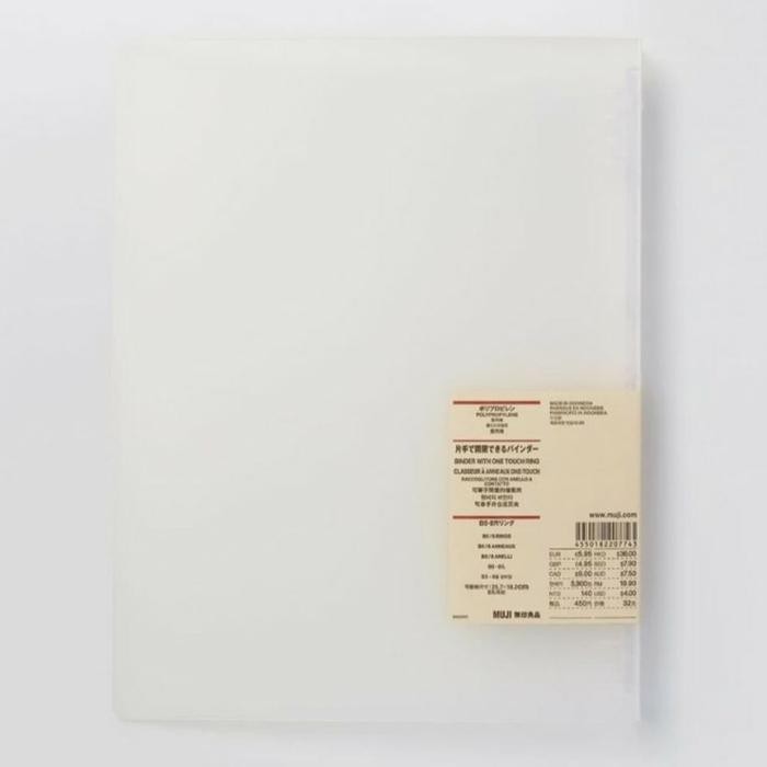 

LANGSUNG DIPROSES MUJI - Pp Binder With One Touch Ring Binder