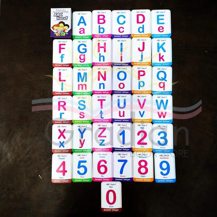 DISKON FLASHCARD MAINAN KARTU EDUKASI ANAK // FLASH CARD HURUF ALFABET ANGKA BELAJAR MEMBACA HURUF