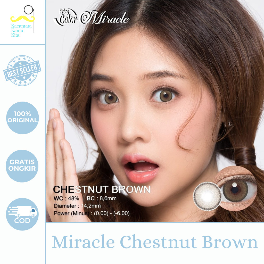 SOFTLENS WARNA MIRACLE by IRISLAB CHESTNUT BROWN 14.2mm