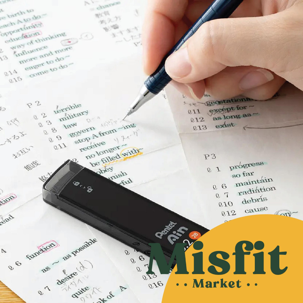 

Pentel Ain Mechanical Pencil Lead Refill (NEW) Isi Ulang Pensil Mekanik 0.2 0.3 0.4 0.7 0.9 1.3 mm