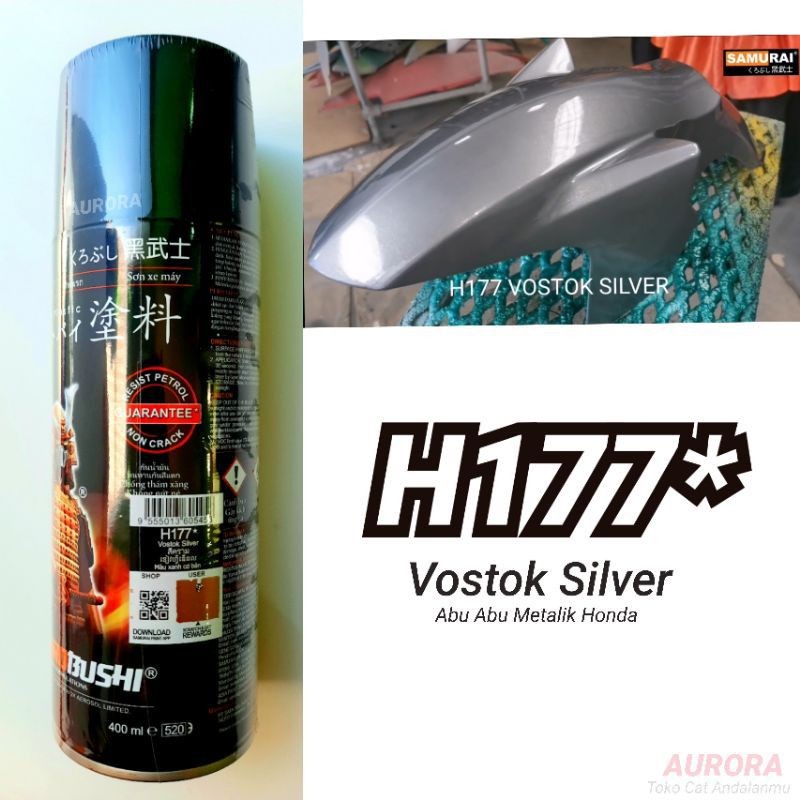 PILOK PYLOX CAT SEMPROT SAMURAI VOSTOK SILVER H177* 400ML ABU-ABU METALIK ABU MET SILFER METALIC