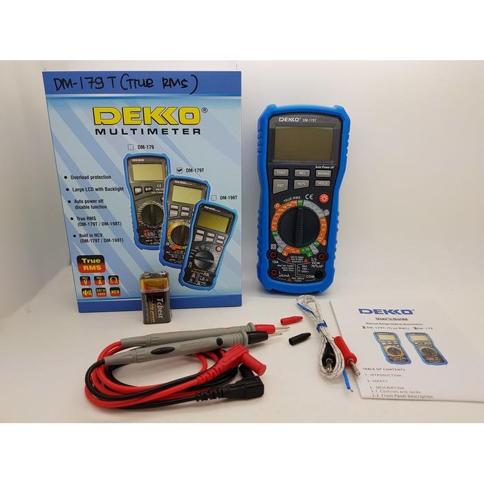 Sale Digital Multitester Dekko Dm-179T ( True Rms ) & Temperature Suhu