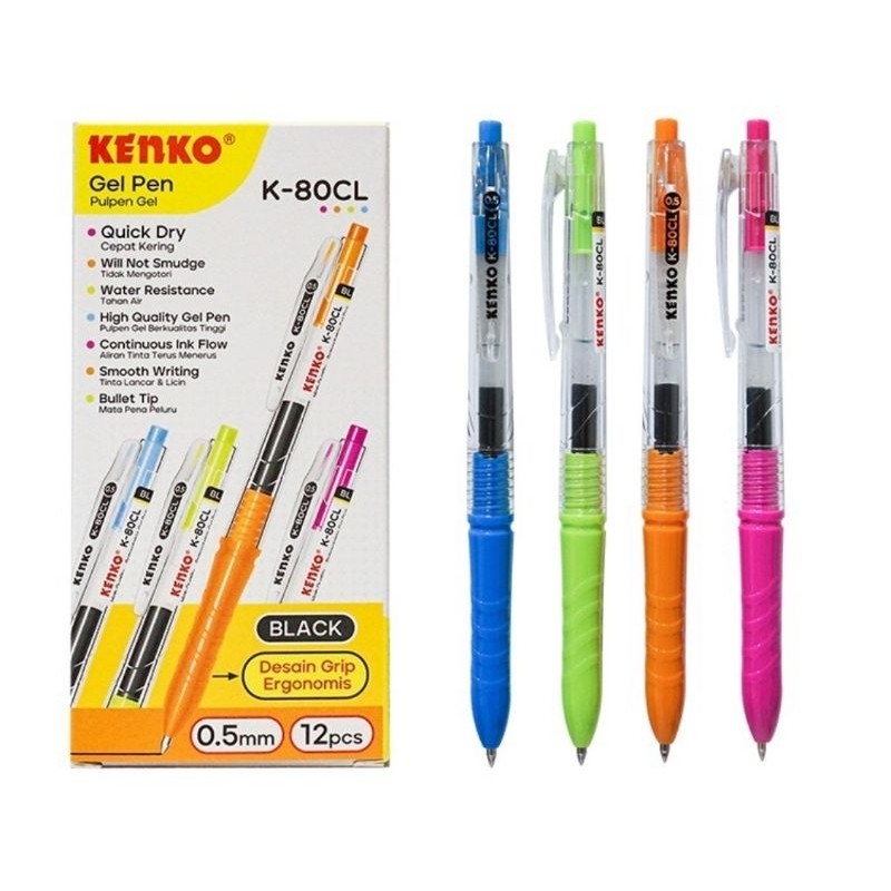 

Pulpen Kenko Gel K-80CL 0.5 MM [12 Pcs]
