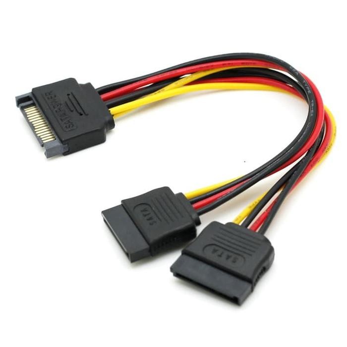 KABEL POWER SPLITTER SATA MALE TO SATA FEMALE 2 PORT