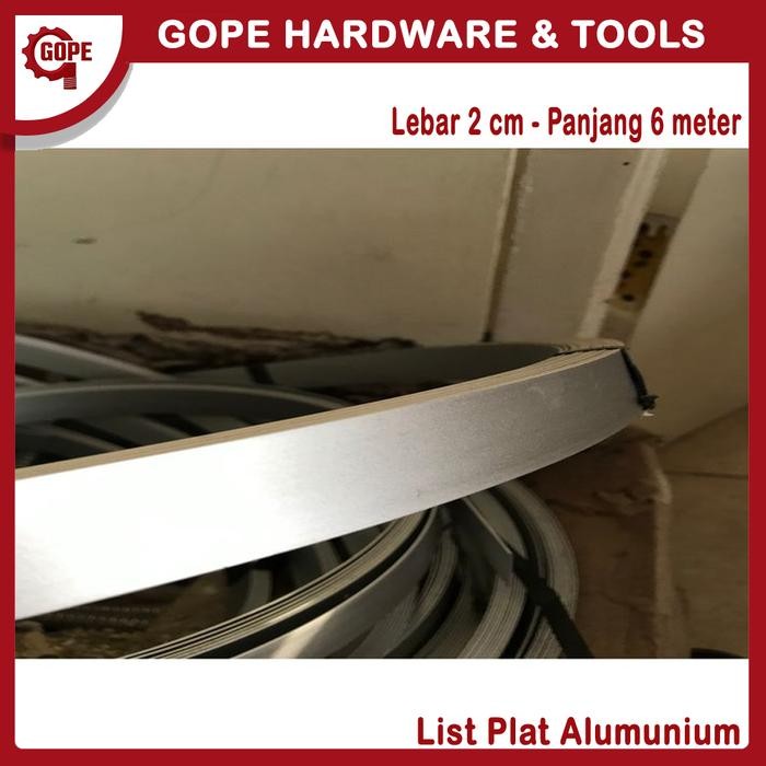 Ready Lis Plat Alumunium Lebar 2 Cm / Panjang 6 Meter