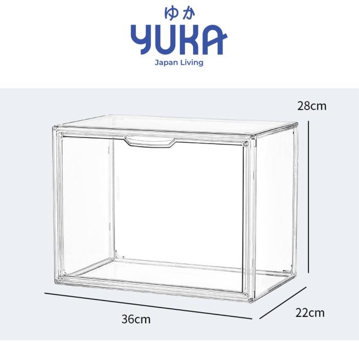 YUKA CONTAINER BOX MAJALAH BUKU MINIMALIS KONTAINER TRANSPARAN CLEAR