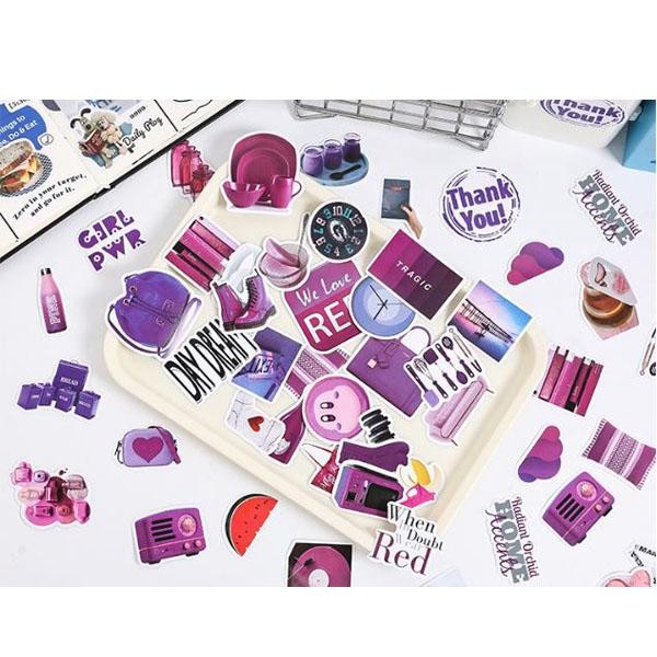 

ID 1 SET ISI 50 PCS TIME GROCERY STICKER VINTAGE RETRO AESTHETIC DECO STIKER DIY JURNAL SCRAPBOOK