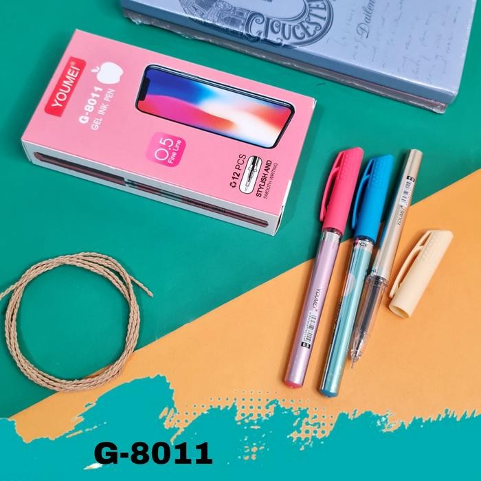 

ID UF BOLPEN GEL G-8005 APPLE 0.5MM(12PC)/PULPEN TINTA/PEN GEL/PEN JEL/BALPEN/BALLPOINT